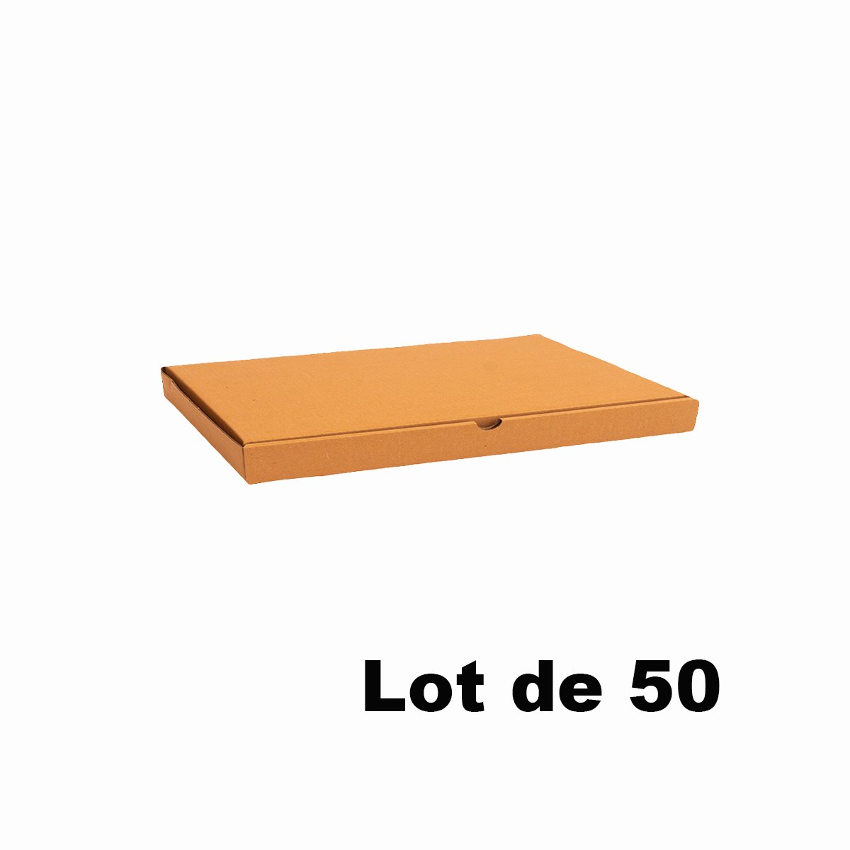 Lot de 50 boîtes carton extra-plates 21,5x15,5x5cm Lot de 50 boîtes carton extra-plates 21,5x15,5x5cm
