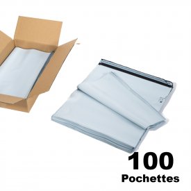 Lot de 100 pochettes plastiques opaques 50x60cm