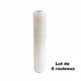Lot de 6 rouleaux de film &eacute;tirable transparent 270m
