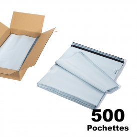 Lot de 500 pochettes plastiques opaques 45x55cm