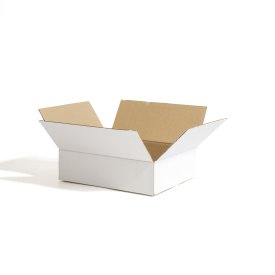 Lot de 25 caisses carton blanc 30x26x8cm