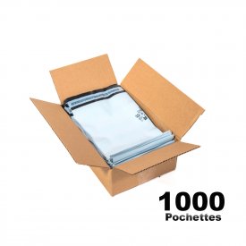 Lot de 1000 pochettes plastiques opaques 17x24cm
