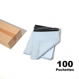 Lot de 100 pochettes plastiques opaques 35x45cm